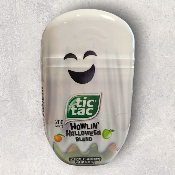 Rare TicTac Howlin’ Halloween Ghost Blend 200 Mints Sealed Collectible Apple - Picture 2 of 9